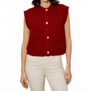 NEW DH NEW YORK norah vest in red